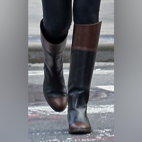 Authentic Chanel Two Tone Riding Boots size 38 with boot bag and box - Picture 6 of 6